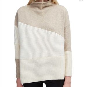 French Connection Patchwork Funnel Neck Sweater